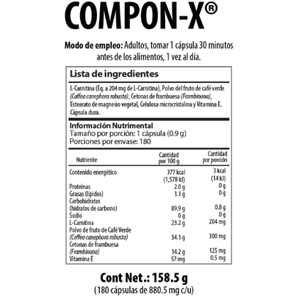 Compon X® Bottle x 180 Capsules