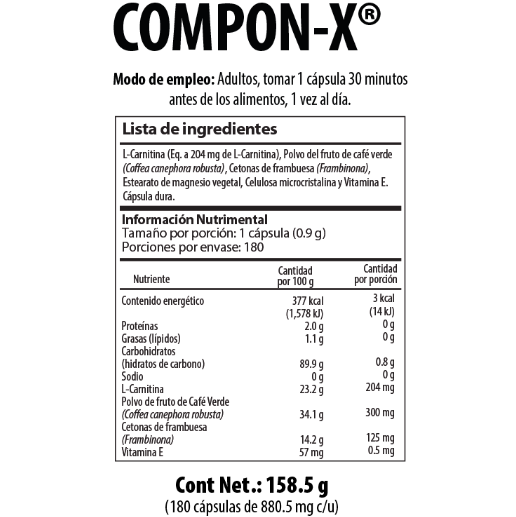Compon X® Bottle x 180 Capsules